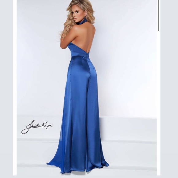 Johnathan Kayne Blue Pageant Jumpsuit size 6 - Picture 2 of 13